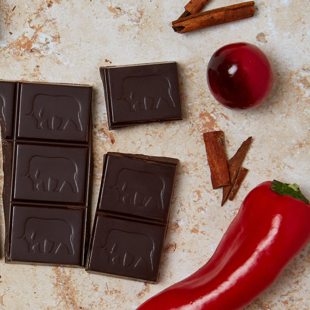 Endangered Species Chocolate bar cinnamon cayenne cherries gift idea for chocolate lovers