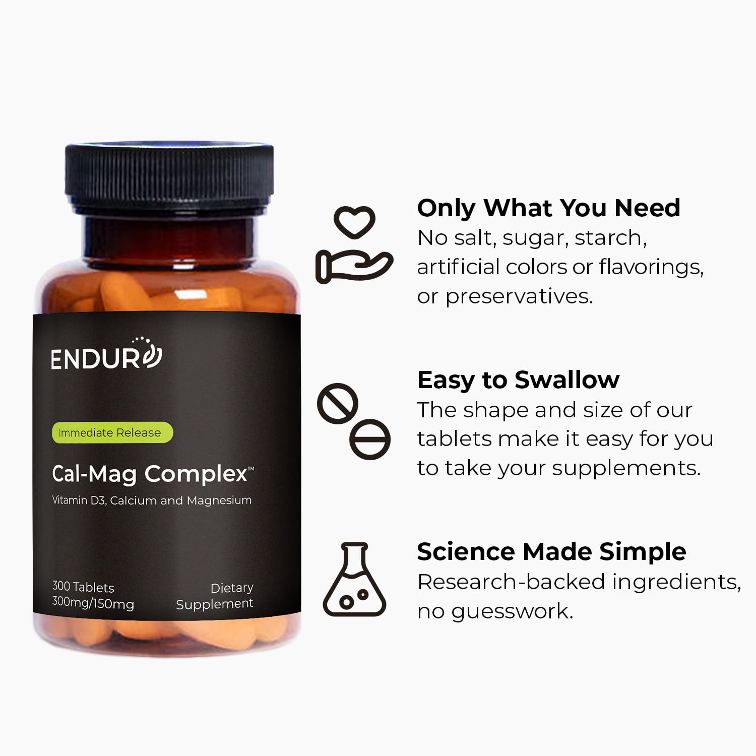 Endur Cal-Mag Complex vegan-friendly label highlights vegan formulation for inclusive diets
