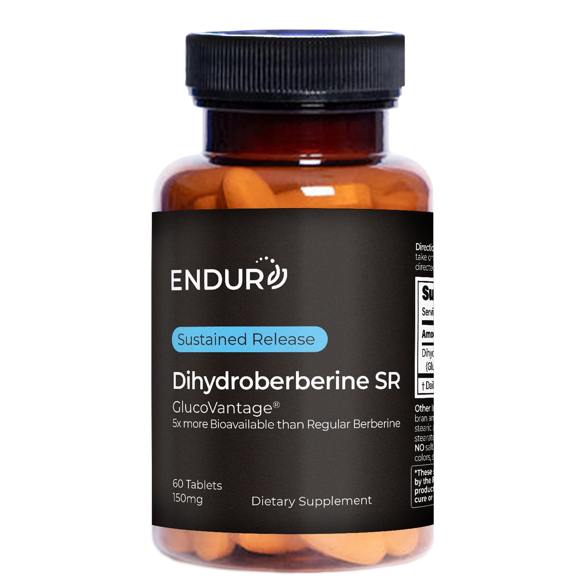 Endurance Products ENDUR Dihydroberberine bottle highlights sustained-release support.