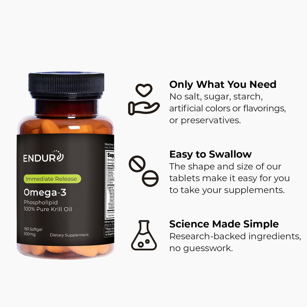 Endur Omega-3 sustainability icon and sourcing visuals.
