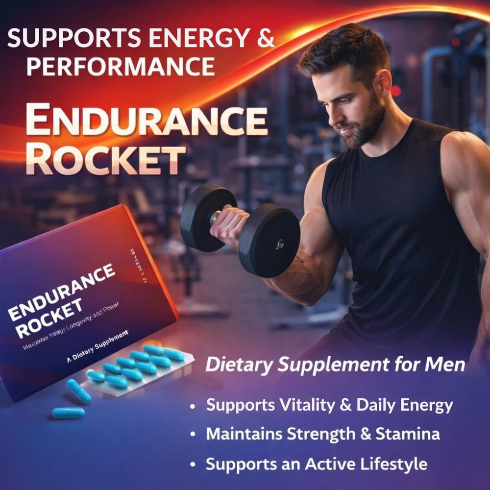 Endurance Rocket label detail showing ingredients and overview