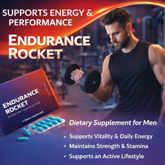 Endurance Rocket label detail showing ingredients and overview