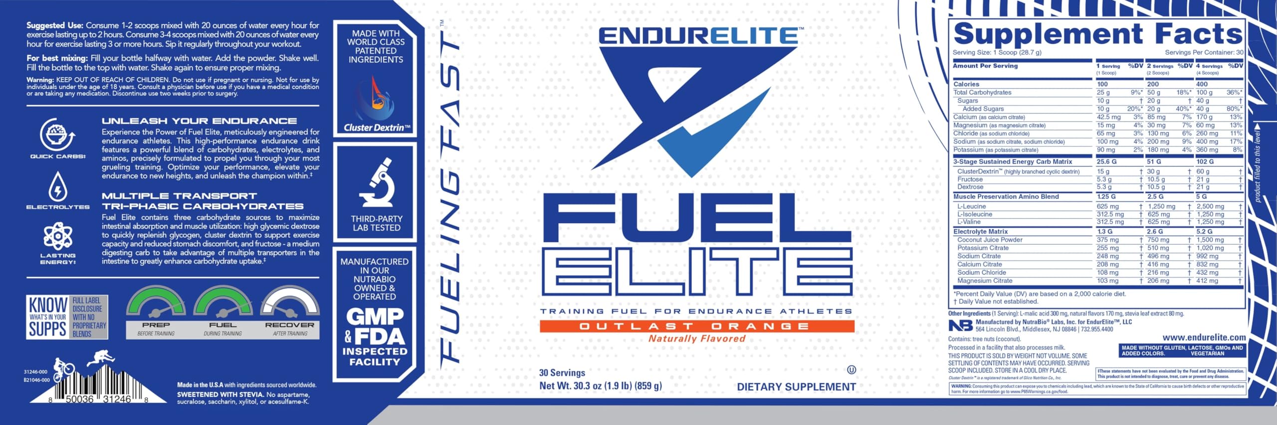 EndurElite Endurance Fuel Elite close-up of fine powder dissolving easily