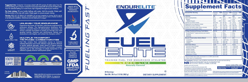 EndurElite endurance fuel mixed in water for hydration during workouts