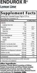 Endurox R4 lemon-lime powder in a shaker for rapid glycogen replenishment