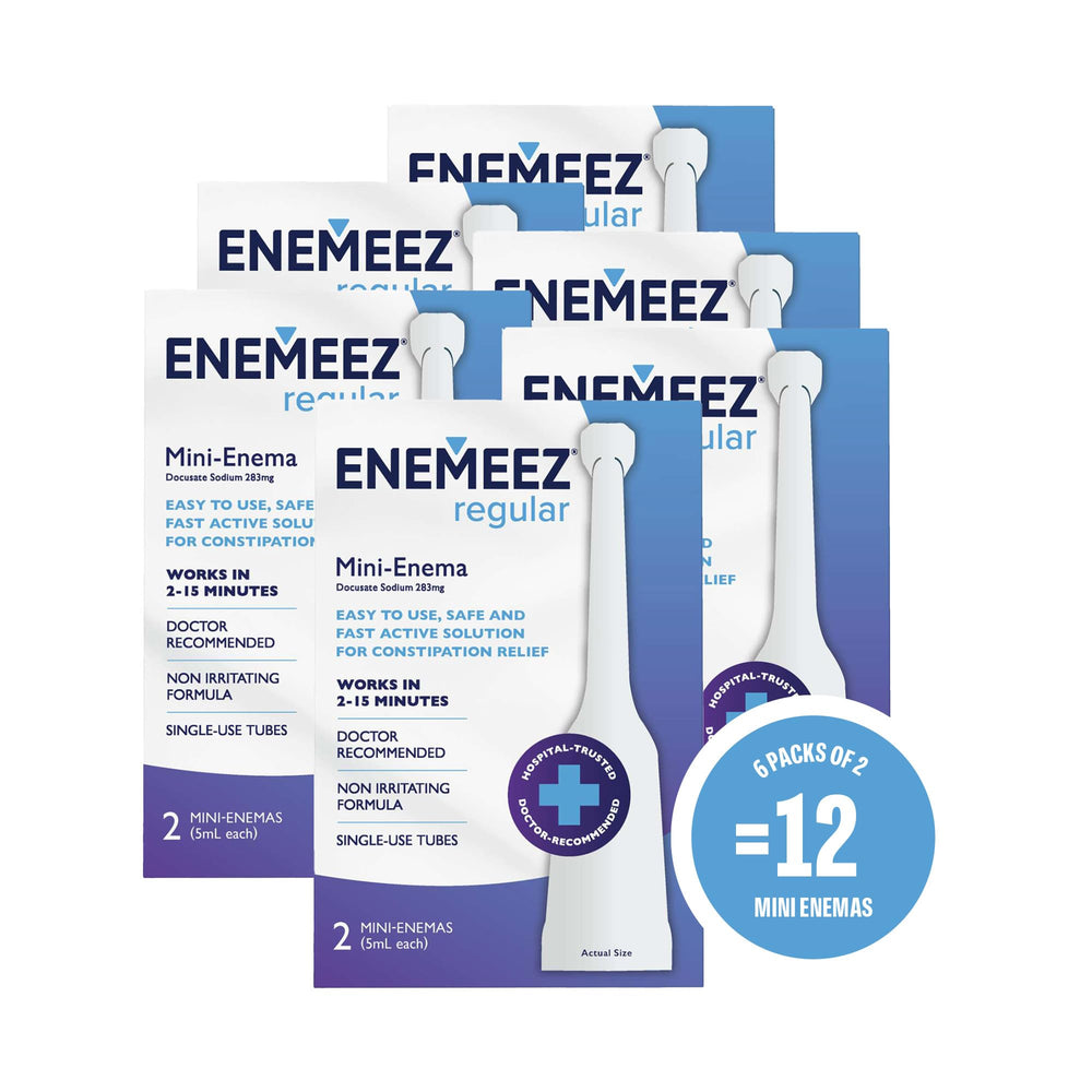 Enemeez docusate sodium label highlighting content for stool-softening use.