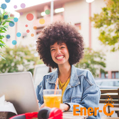 Ener-C travel-ready single-serving packets displayed for travelers.