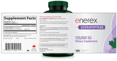 Enerex serrapeptase purity stamp confirms GMP and third-party verification
