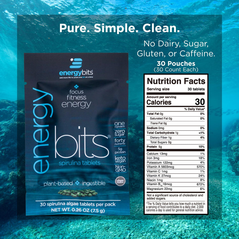 ENERGYBITS gluten-free label signals clean, plant-based nutrition for daily use.