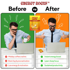 Energy Rocks Cherry Berry crystal, quick energy boost for study sessions.