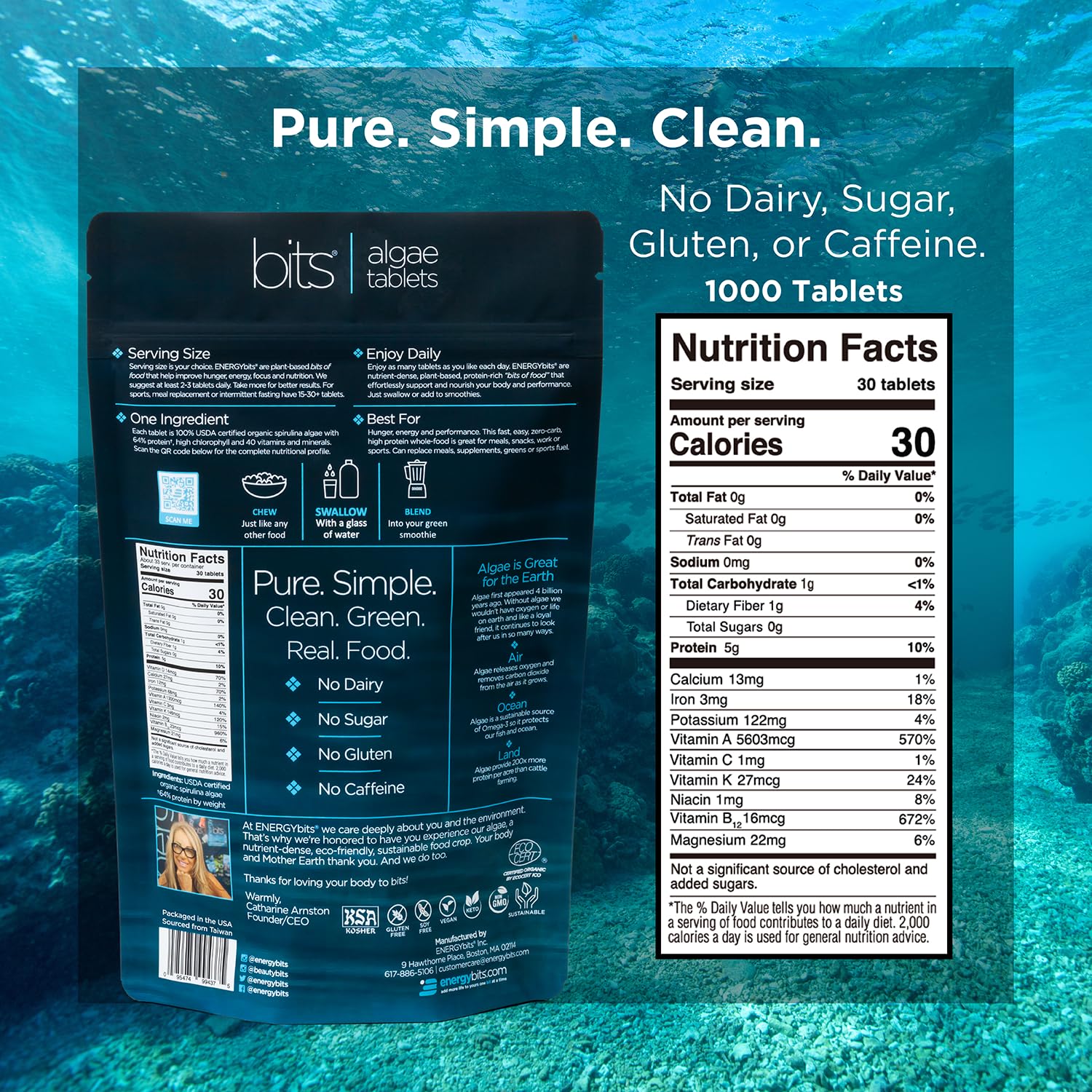 EnergyBits daily-use concept demonstrates 5 to 10 bits for focus and light nourishment.