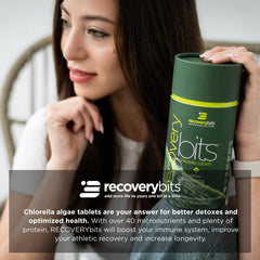 Bottle of ENERGYBITS RECOVERYbits on shelf for daily wellness