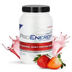 EnergyFirst grass-fed strawberry whey scoop showing ready-to-mix powder for quick post-workout refuel