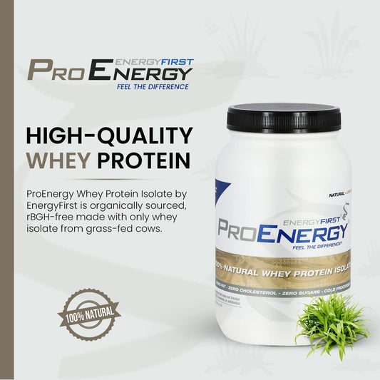 EnergyFirst grass-fed whey scoop highlights premium powder ideal for meal replacement or post-workout fueling.