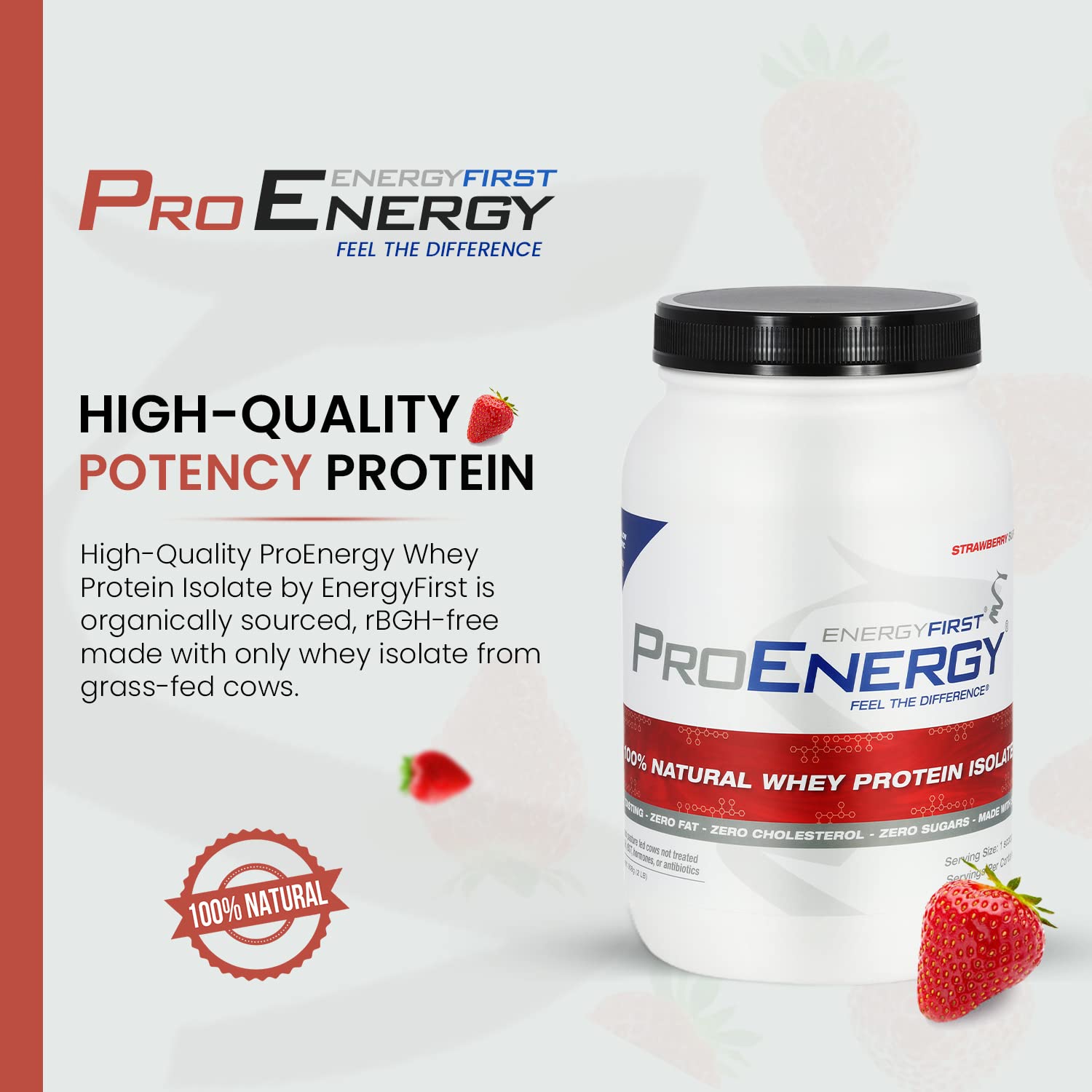 EnergyFirst protein shaker with strawberry mix ready for a convenient on-the-go shake