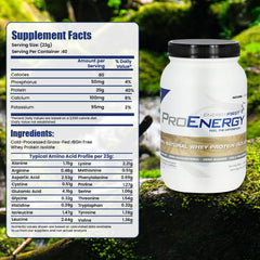 EnergyFirst unflavored protein shake glass demonstrates versatile mixing for smoothies and quick meals.