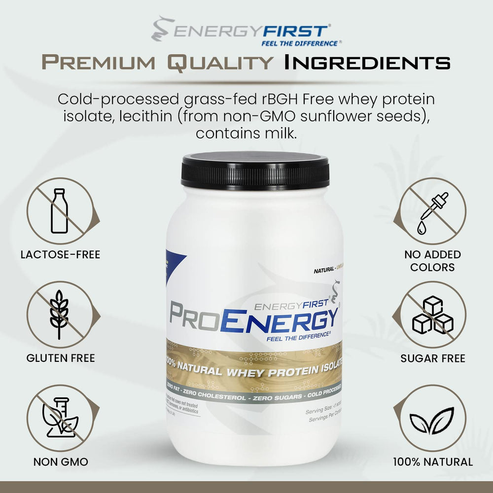 EnergyFirst whey protein isolate shaker with powder ready for mixed shakes after training.