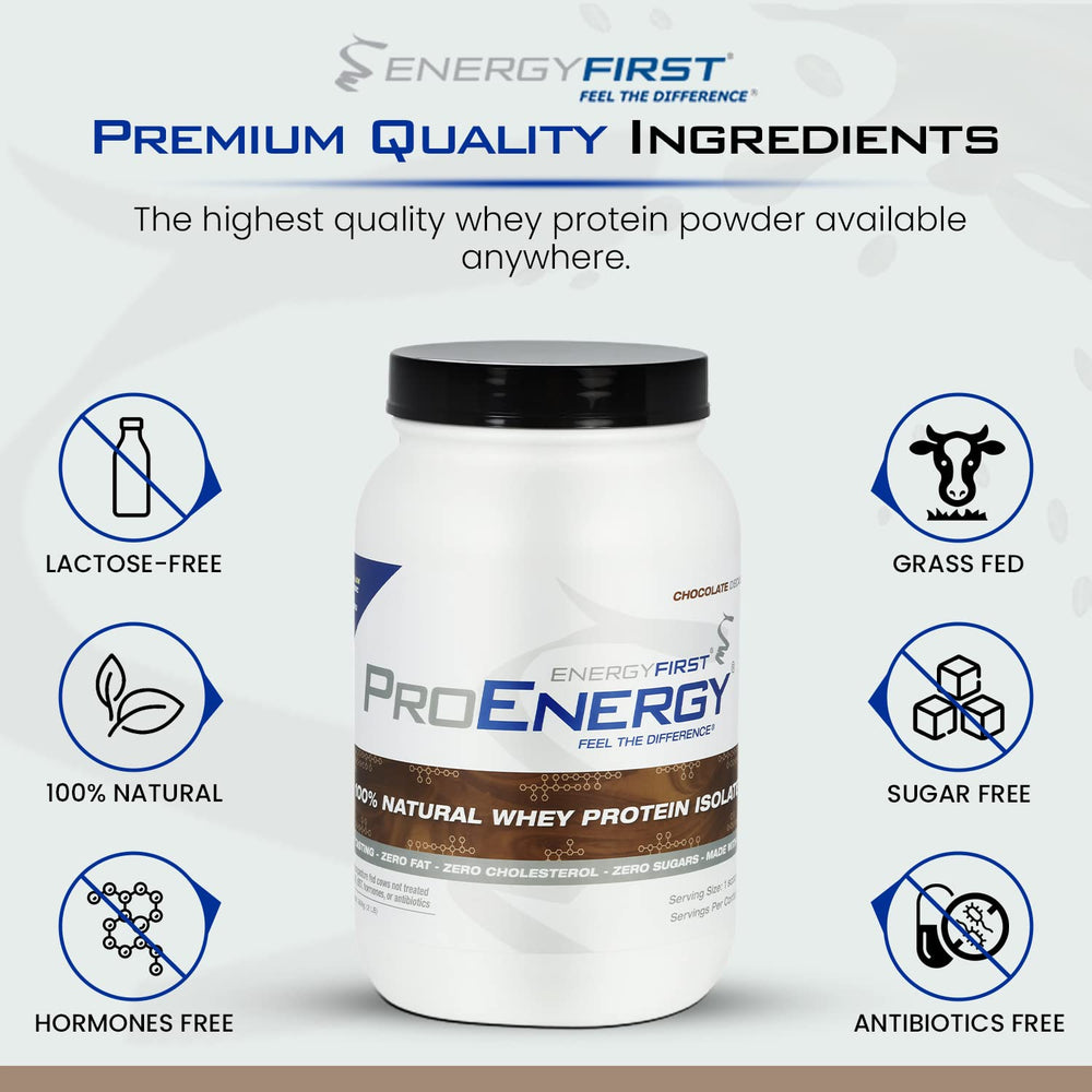 EnergyFirst whey protein scoop ready to measure a serving
