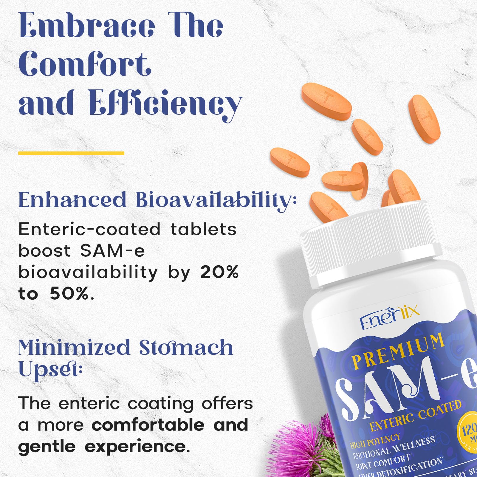 Enerlix packaging highlights vegan and gluten-free formulation
