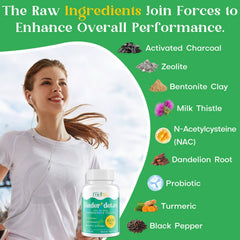 Enerlix zeolite and bentonite clay powder image implying deep detox.