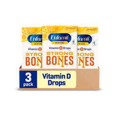 Enfamil D-Vi-Sol baby bottle with vitamin D drops for daily use.