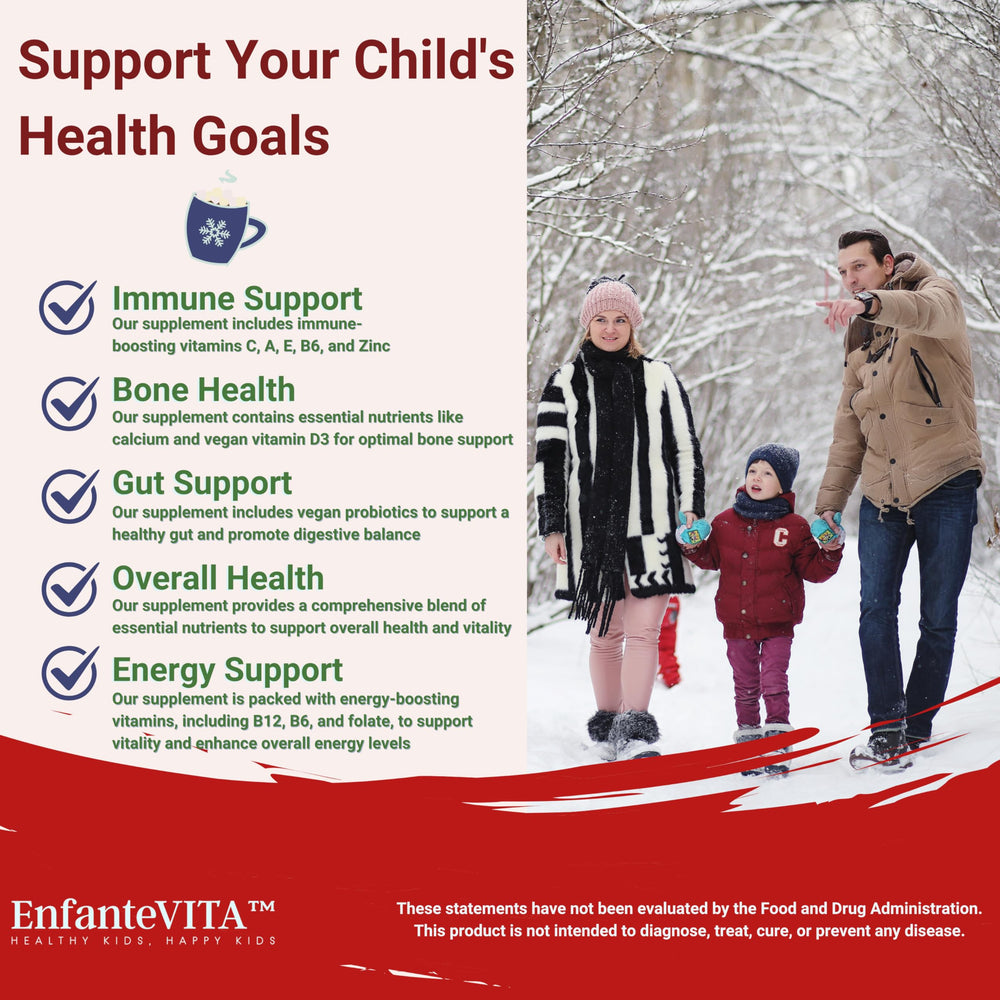 EnfanteVITA immune-support ingredients with D3 and zinc for growing kids
