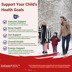 EnfanteVITA immune-support ingredients with D3 and zinc for growing kids