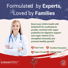 EnfanteVITA raspberry flavor visual suggesting tasty, sugar-free nutrition for picky eaters