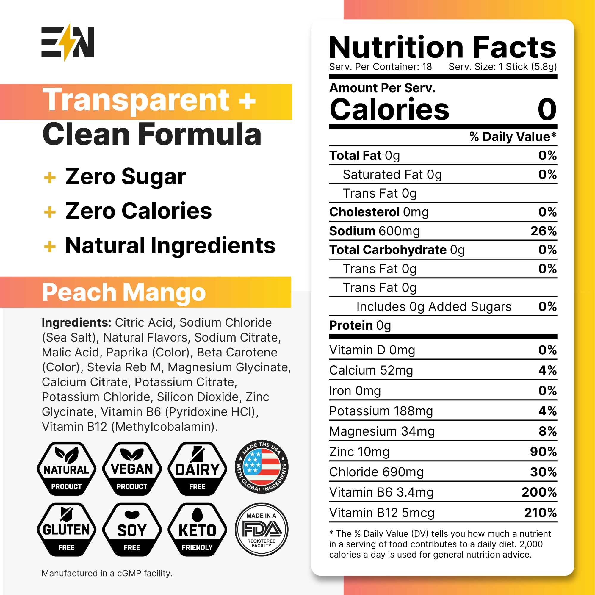 Engineered Nutrition label highlights vegan, non-GMO, gluten-free ingredients.