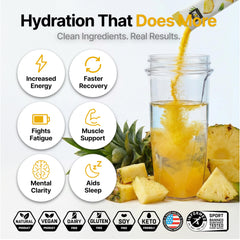 Engineered Nutrition pineapple electrolyte packets single-serving pack for convenient on-the-go hydration