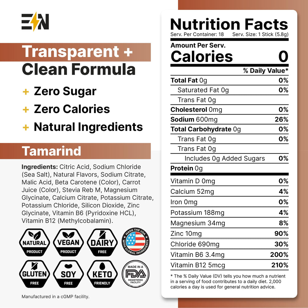 Engineered Nutrition tamarind electrolyte packet ready to energize workouts