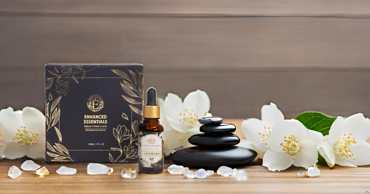 Enhanced Essentials Absolute Jasmine amber glass bottle protects scent from light degradation.