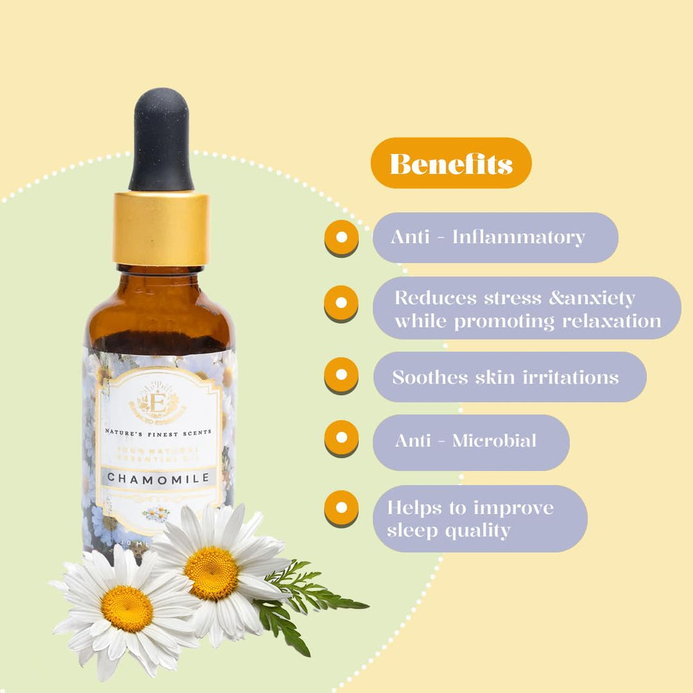 Enhanced Essentials Chamomile Oil pillow drops support restful nights.