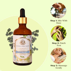 Enhanced Essentials Eucalyptus Oil used on skin when diluted for calming, soothing effects.