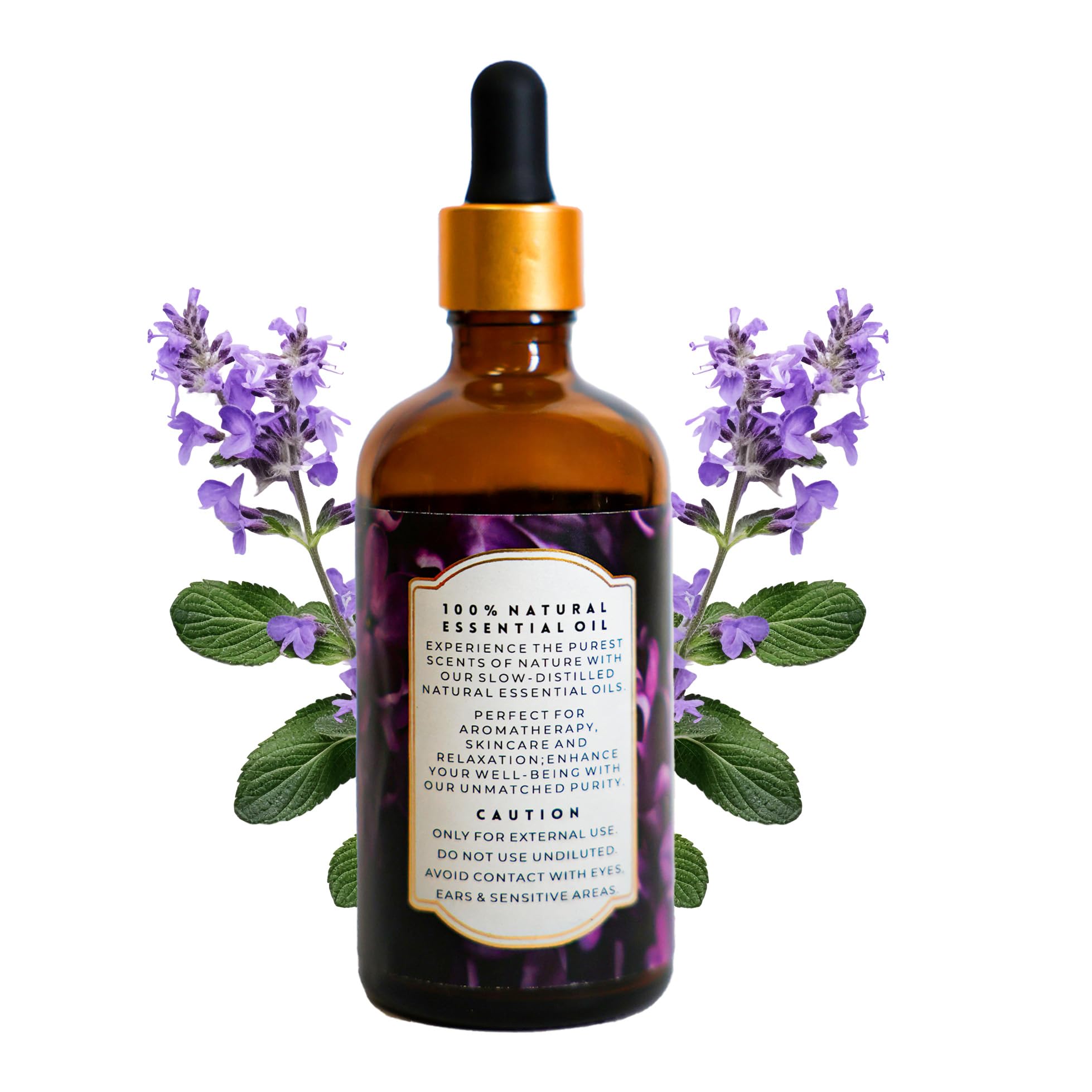 Enhanced Essentials organic therapeutic-grade oil sourced from French lavender fields.