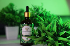Enhanced Essentials Spearmint amber glass bottle protects potency