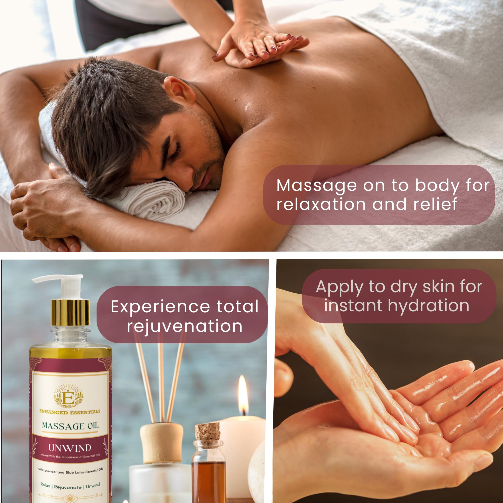 Enhanced Essentials Unwind aromatherapy note close-up featuring lavender and ylang-ylang