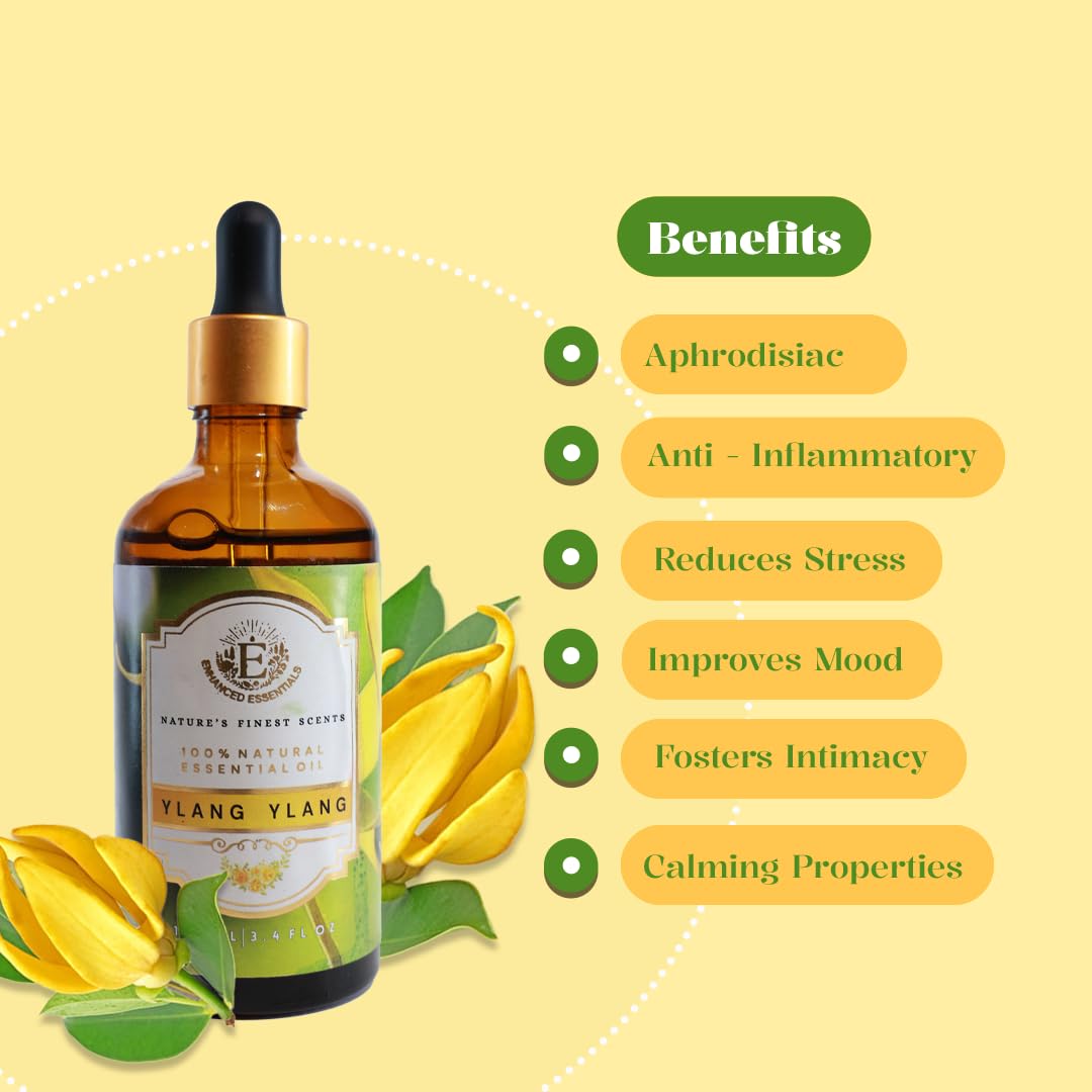 Enhanced Essentials Ylang Ylang added to carrier oils for skin hydration and balance.