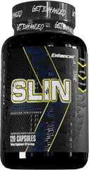 Enhanced SLIN capsules bottle with clear label for post-meal energy support.