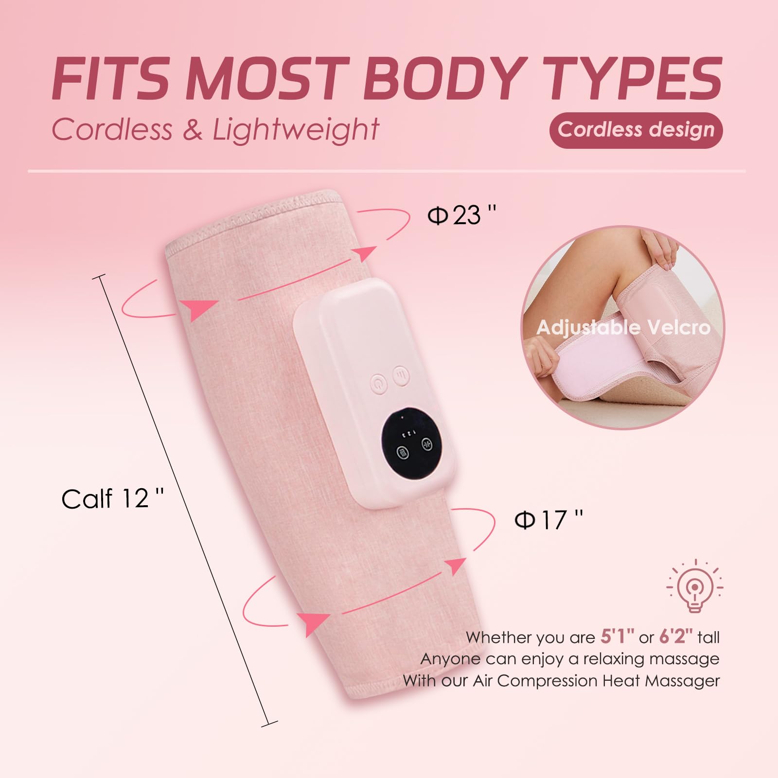 Eniosvar cordless calf massager with built‑in battery for use anywhere