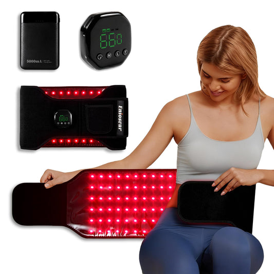Eniosvar red light therapy belt assembled view showing cordless design.