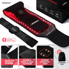 Eniosvar red light belt with storage bag and accessories.