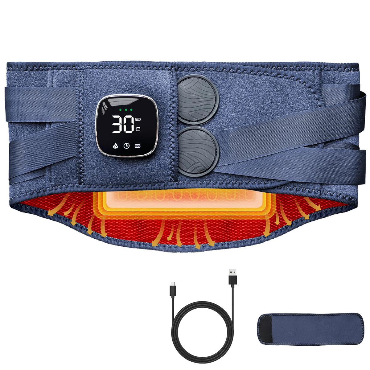 ENIPUS cordless heating pad back for portable warmth and targeted relief