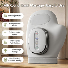 ENIPUS hand massager 3 massage modes shown offering customizable relaxation for different tension levels