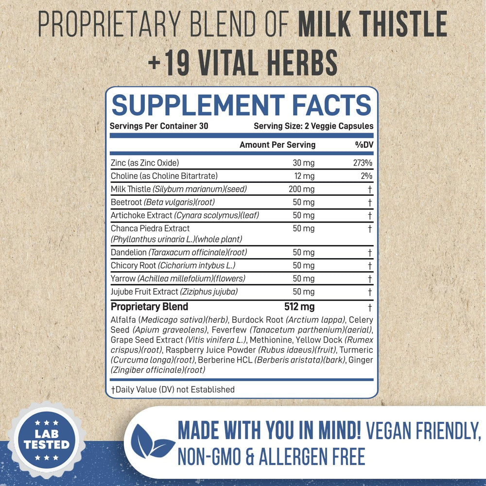 enliven liver cleanse ingredients blend highlighting milk thistle dandelion artichoke
