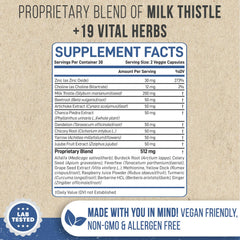 enliven liver cleanse ingredients blend highlighting milk thistle dandelion artichoke