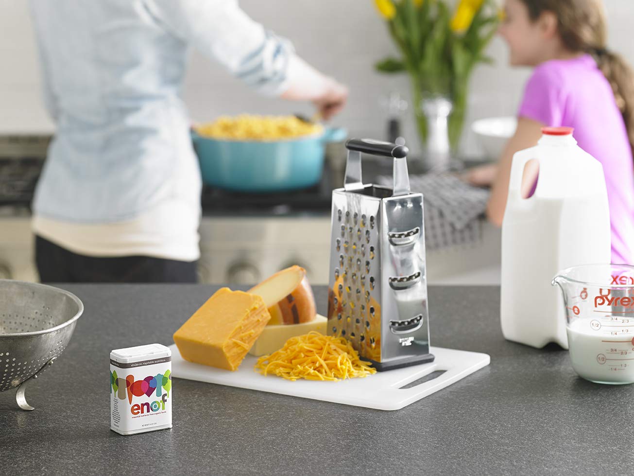 ENOF gluten-free non-GMO packaging highlights clean ingredients.