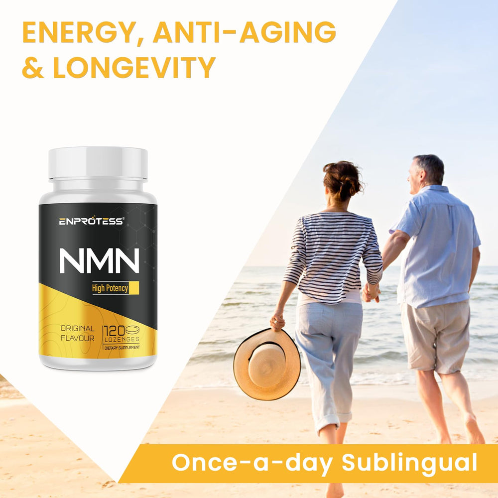 Label details on Enprotess Sublingual NMN bottle showcasing 120-day supply