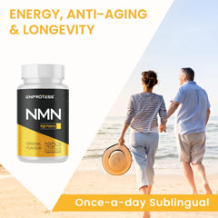 Label details on Enprotess Sublingual NMN bottle showcasing 120-day supply
