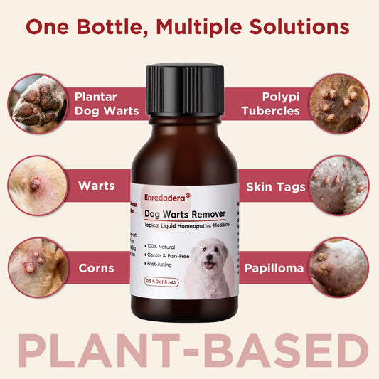 Enredadera dog wart remover built-in brush enables precise, mess-free application.